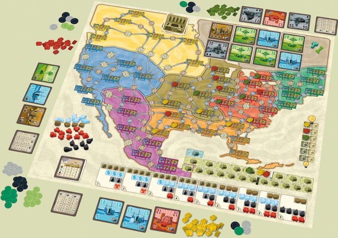 Power Grid deluxe: Europe/North America gameplay