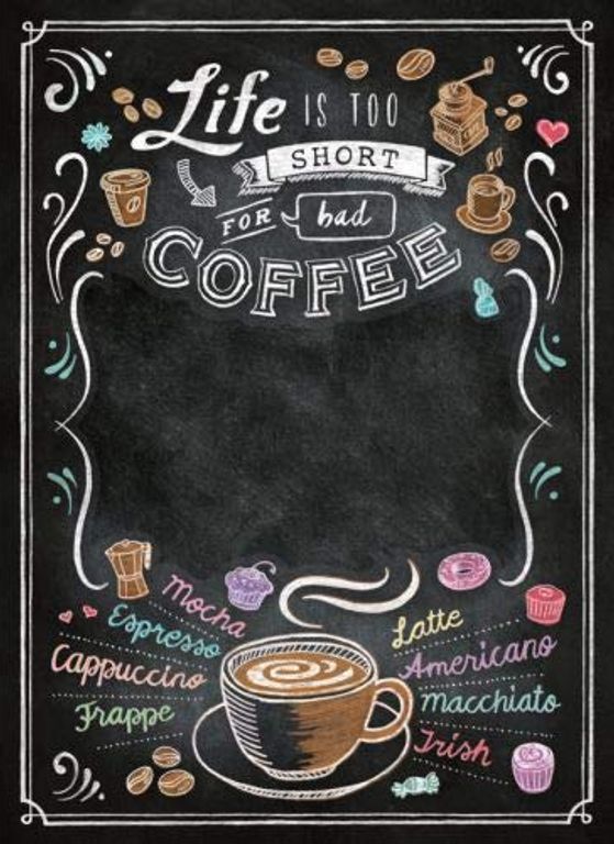 Krijtbord koffie