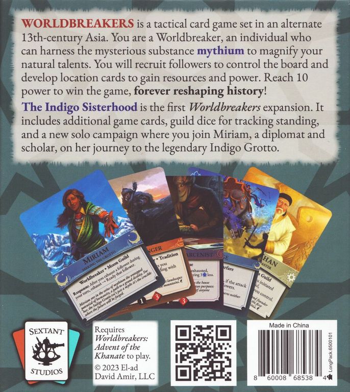 Worldbreakers: The Indigo Sisterhood back of the box
