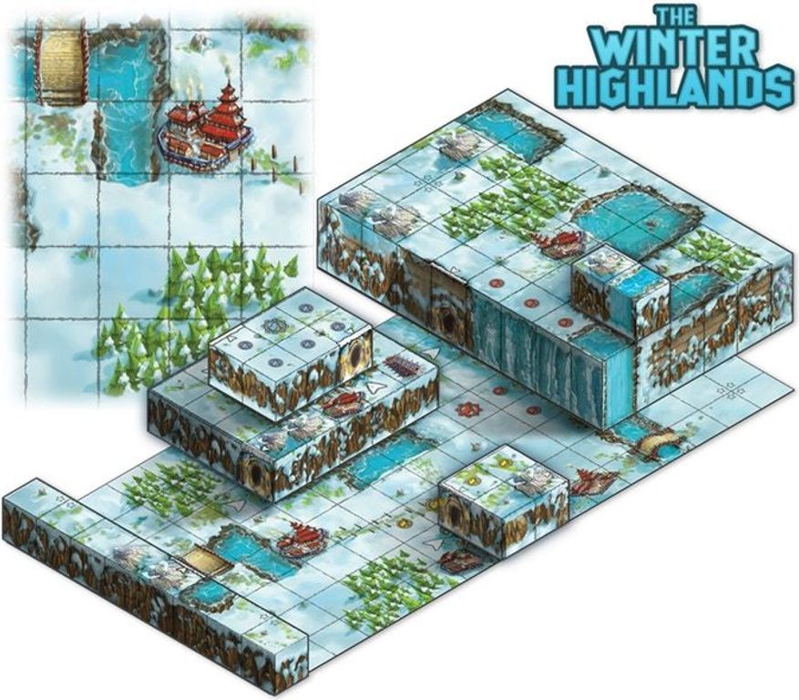 Tiny Epic Tactics: Maps Expansion componenten