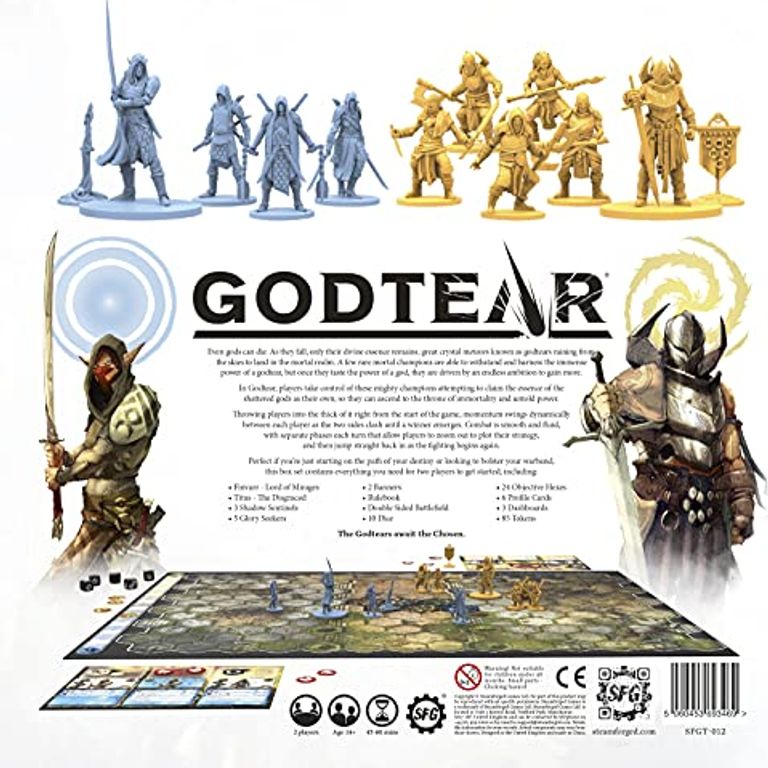 Godtear: The Borderlands Starter Set rückseite der box