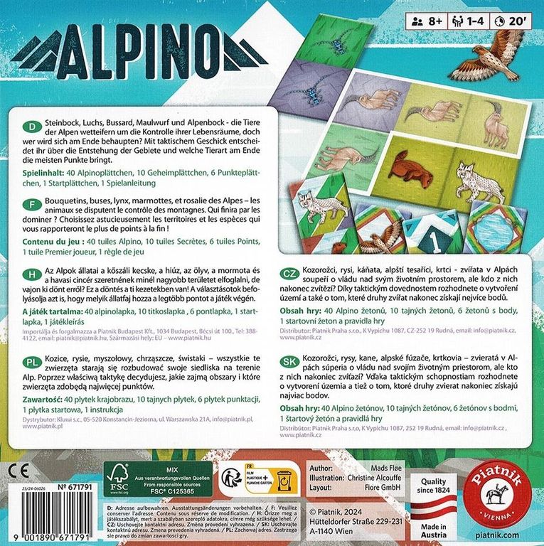 Alpino back of the box