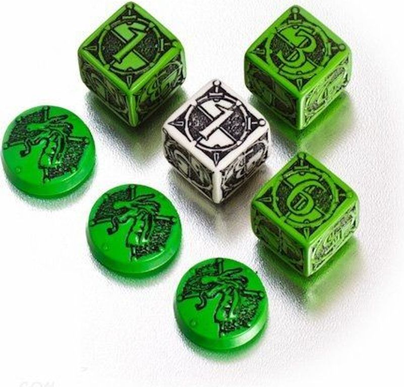 Kingsburg: Dice and Tokens (Green) composants