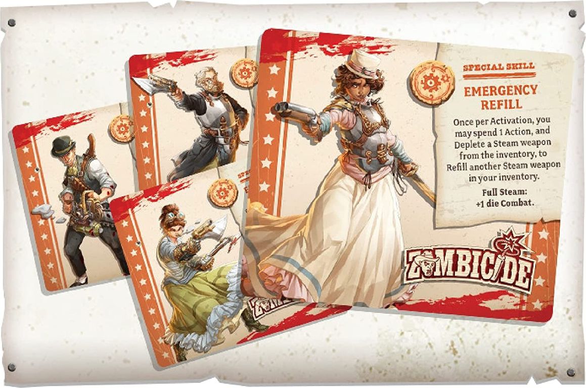 Zombicide: Undead or Alive – Gears & Guns cards