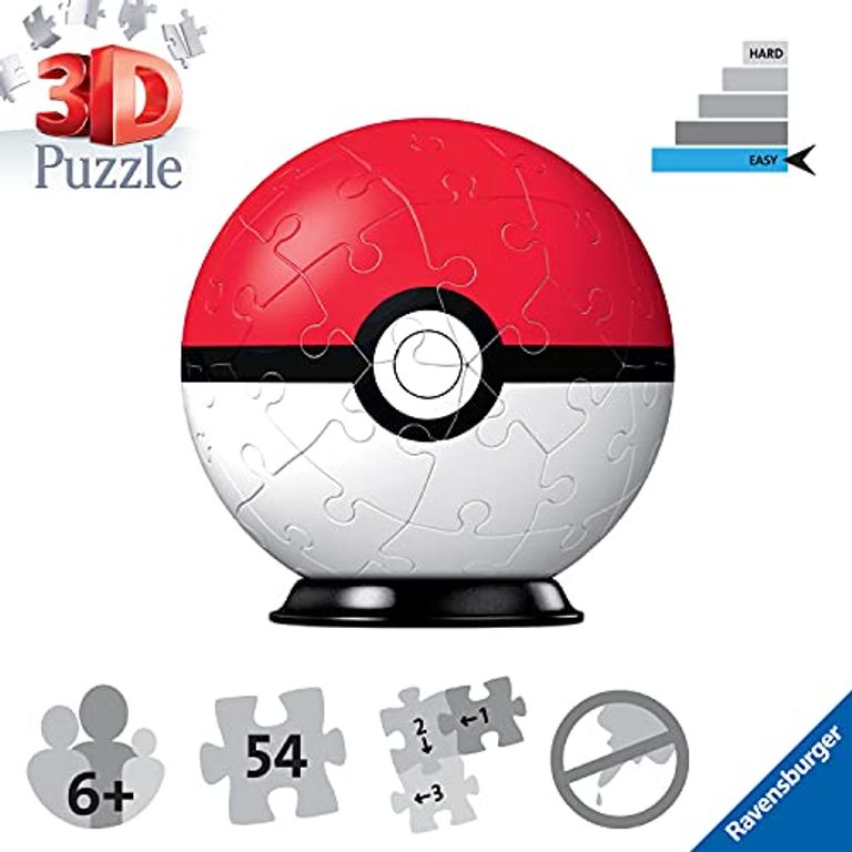 Puzzle-Ball Pokémon Pokéballs achterkant van de doos