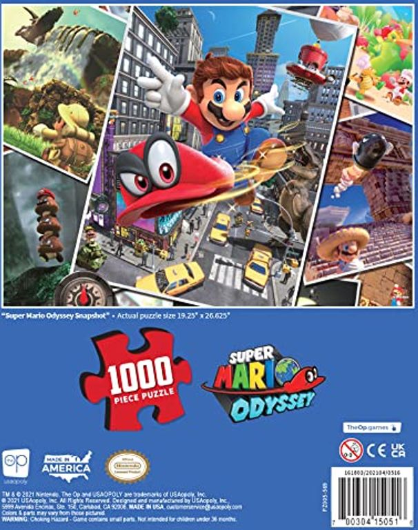 Super Mario Odyssey back of the box