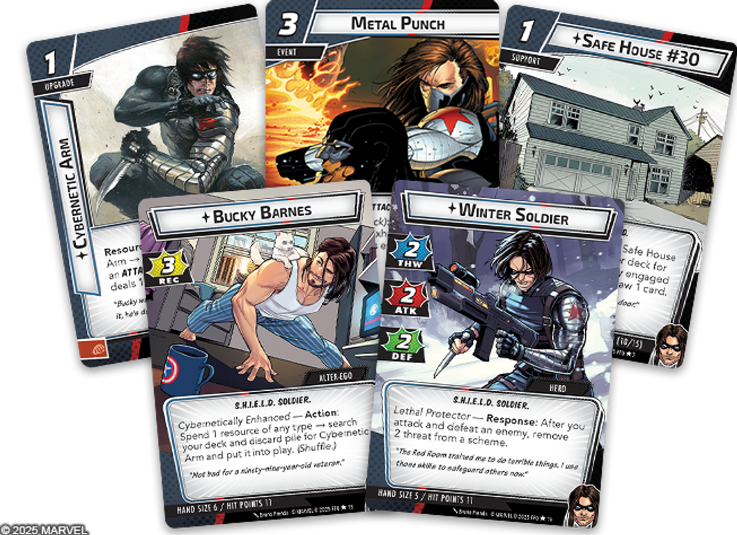 Marvel Champions: The Card Game – Winter Soldier Hero Pack cards