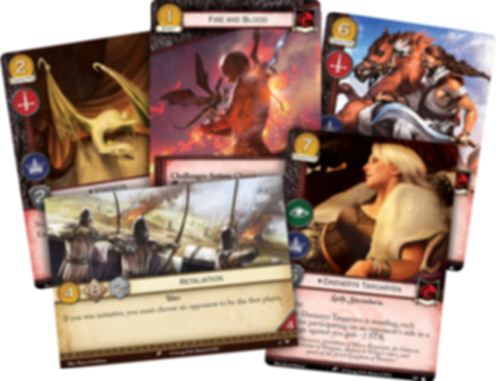 A Game of Thrones: The Card Game (Second Edition) – House Targaryen Intro Deck cards