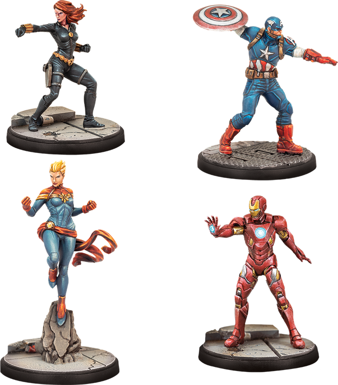 Marvel: Crisis Protocol – Avengers Affiliation Pack miniatures