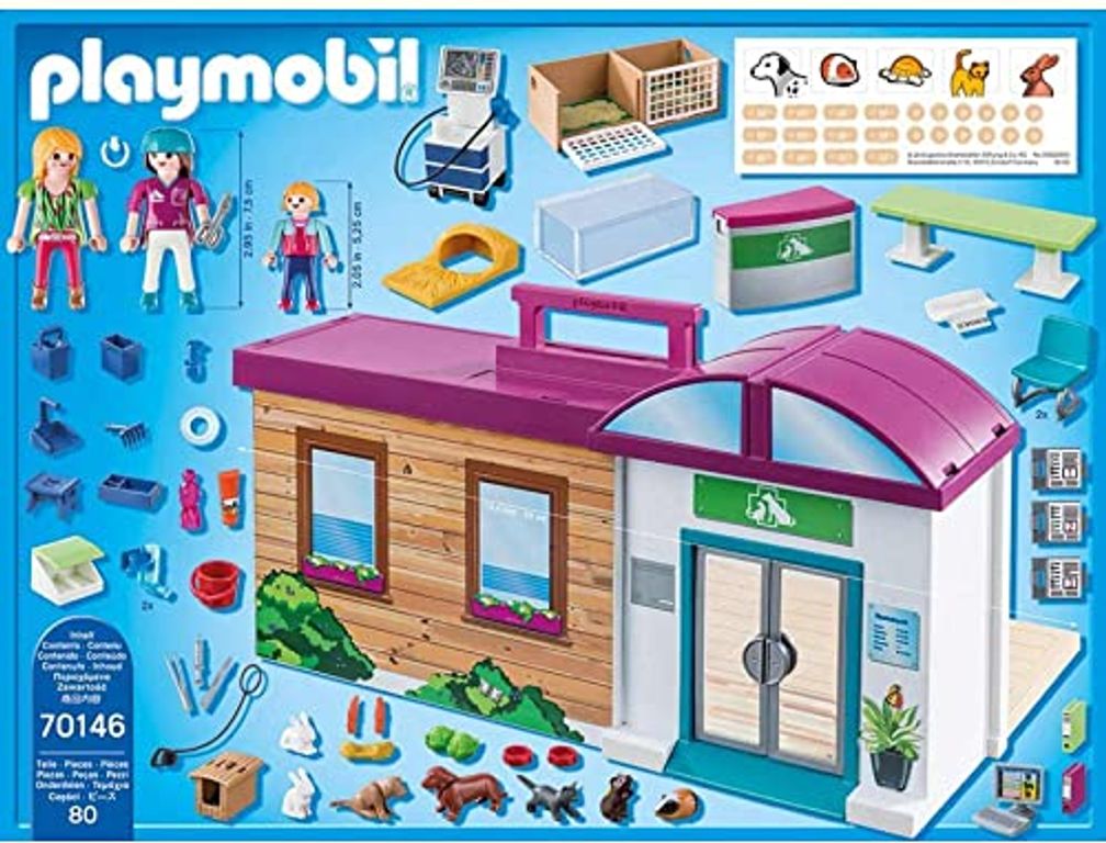 Playmobil® City Life Take Along Vet Clinic components