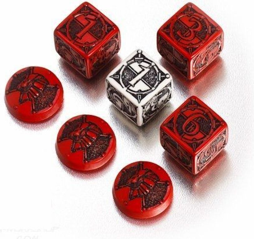 Kingsburg: Dice and Tokens (Red) dobbelstenen