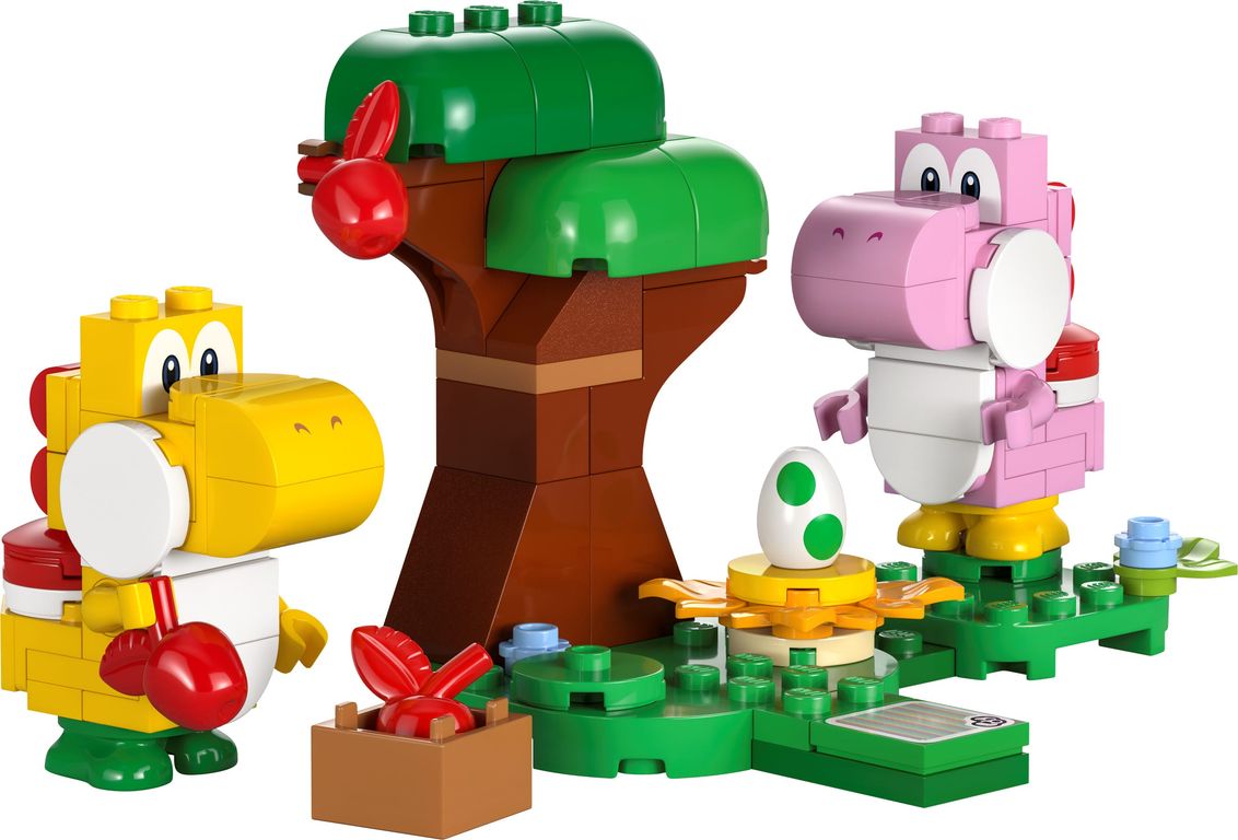 LEGO® Super Mario™ Yoshis' Egg-cellent Forest Expansion Set components