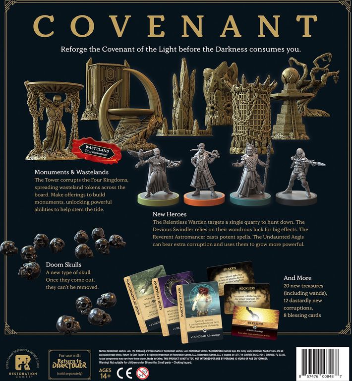 Return to Dark Tower: Covenant parte posterior de la caja