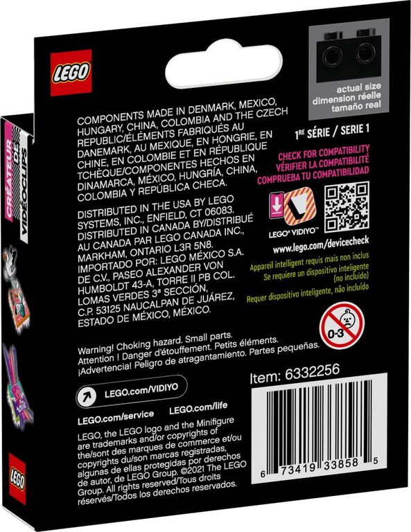 LEGO® VIDIYO™ Bandmates Series 1 parte posterior de la caja