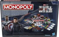 Monopoly: The Falcon and The Winter Soldier parte posterior de la caja