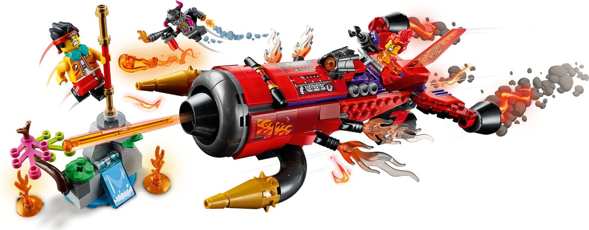 LEGO® Monkie Kid Red Son's Inferno Jet gameplay