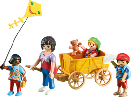 Playmobil® City Life Mother with Children and Wagon