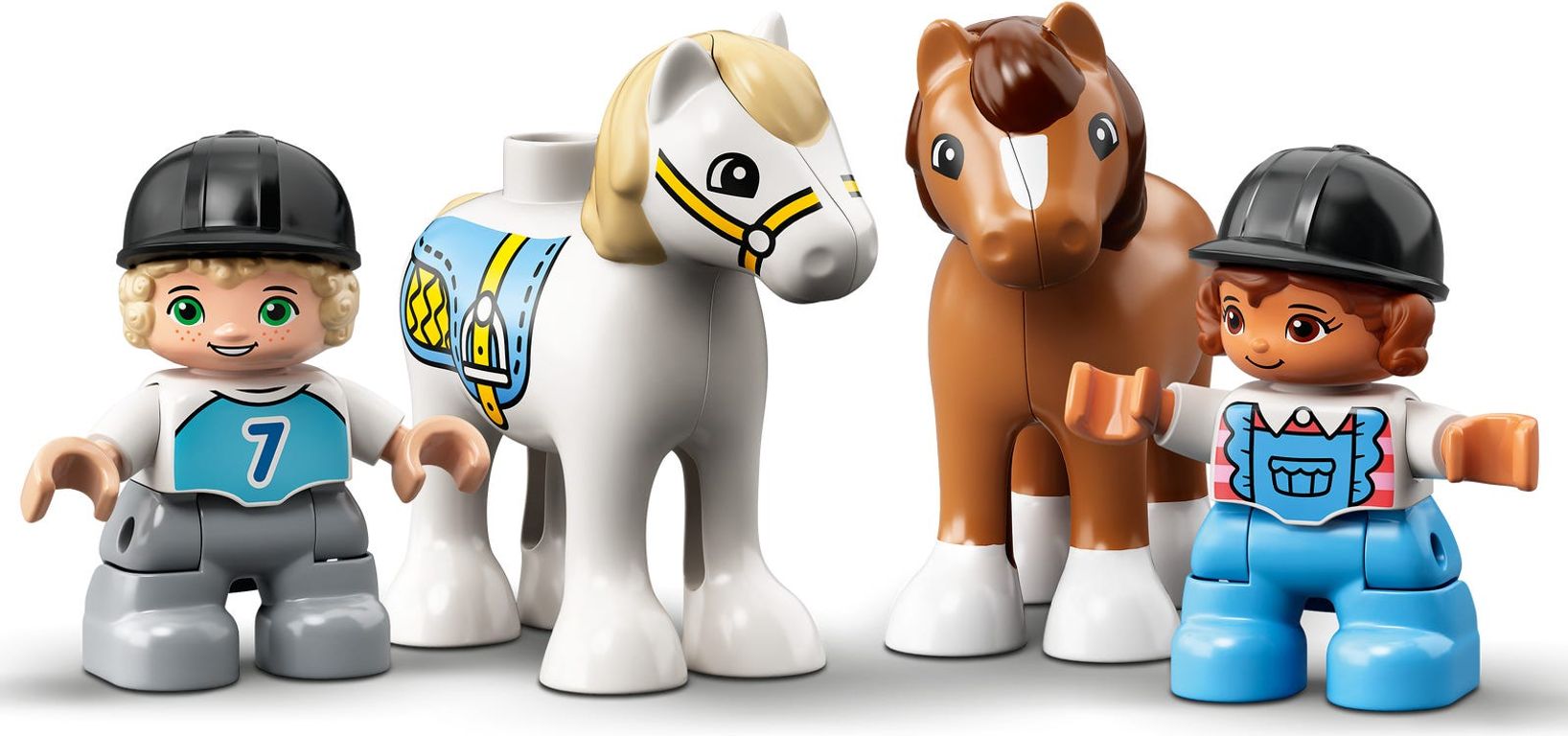 LEGO® DUPLO® Paardenstal en pony's verzorgen minifiguren