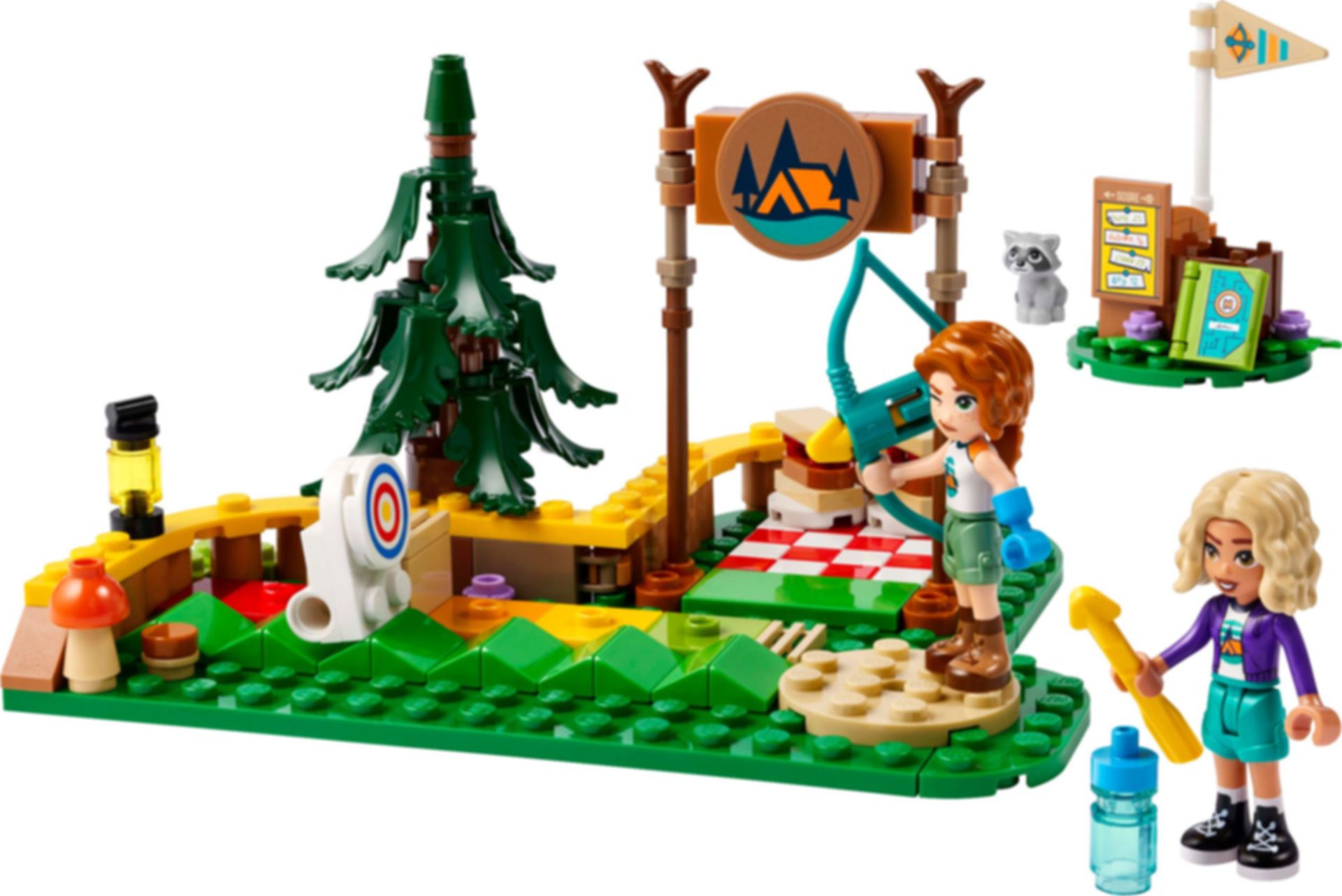 LEGO® Friends Adventure Camp Archery Range components