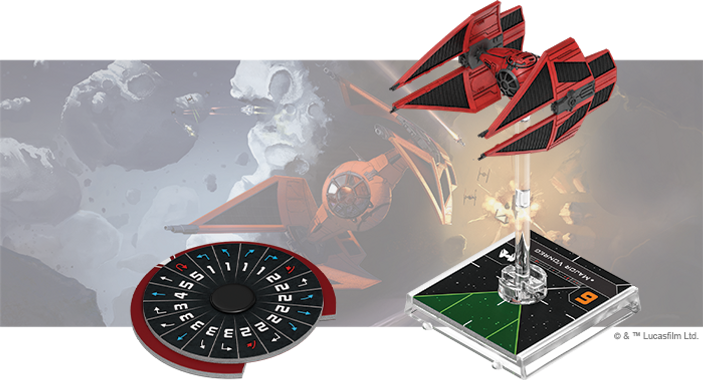 Star Wars: X-Wing (Second Edition) – Major Vonreg's TIE Expansion Pack miniatuur