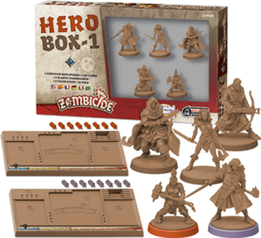 Zombicide: Black Plague – Hero Box 1 components