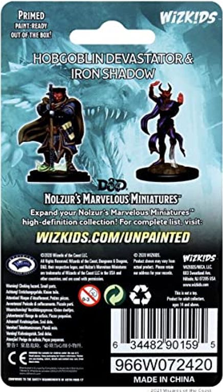 D&D Nolzur's Marvelous Miniatures - Hobgoblin Devastator & Iron Shadow dos de la boîte