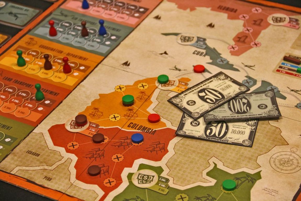 Pablo Escobar: The Boardgame componenti