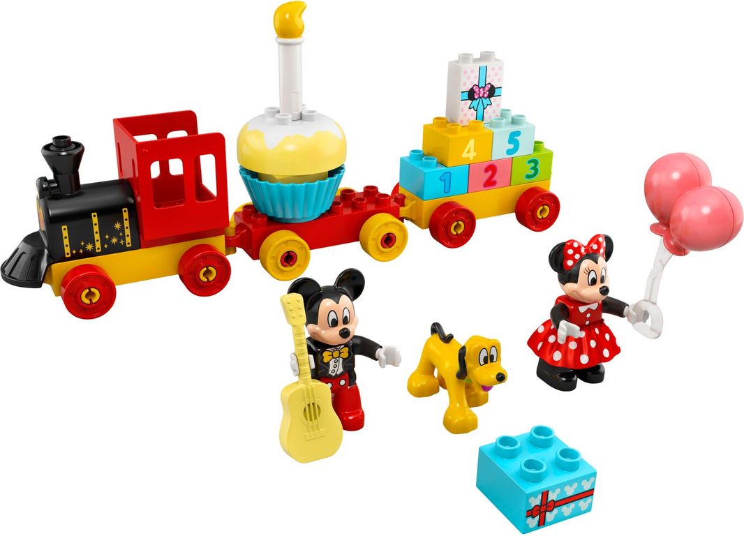 LEGO® DUPLO® Le train d'anniversaire de Mickey et Minnie composants