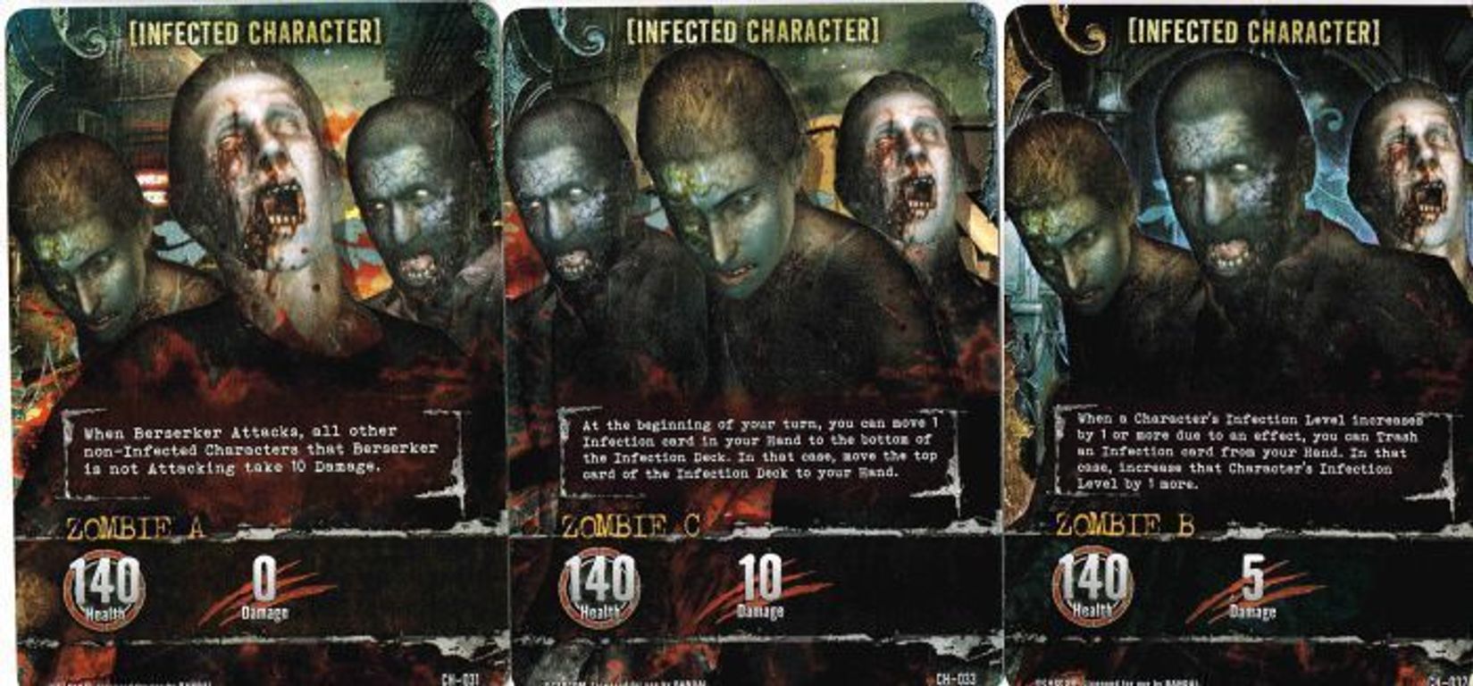 Resident Evil Deck Building Game: Outbreak cards