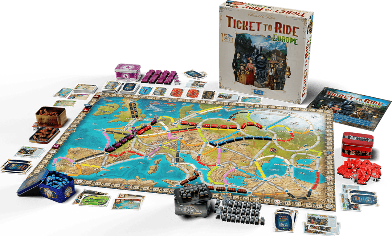 Les Aventuriers du Rail: Europe – 15e Anniversaire composants