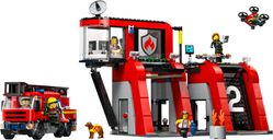 LEGO® City Fire Station with Fire Truck components