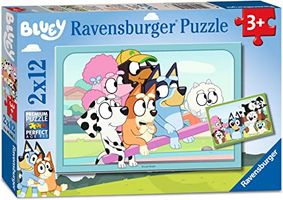 2 puzzles - fun with Bluey