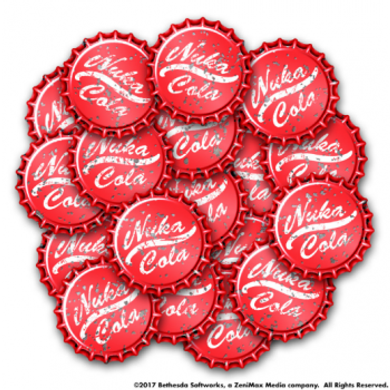 Fallout: Wasteland Warfare – Nuka-Cola Caps Set components