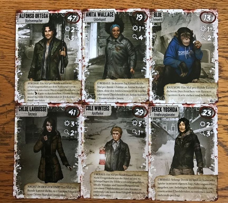 Dead of Winter: La Nuit la plus Longue cartes