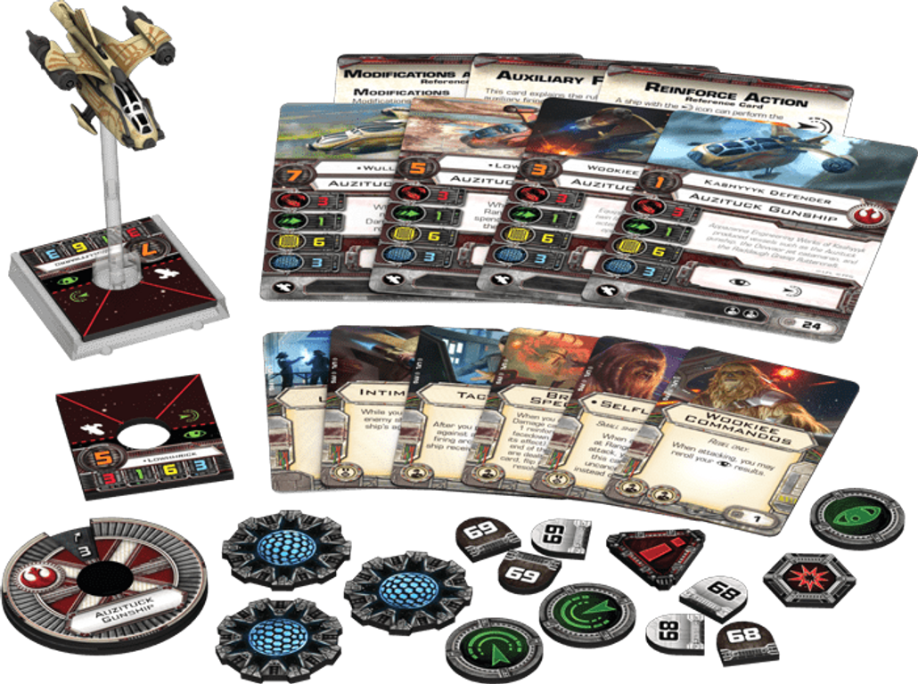 Star Wars: X-Wing le jeu de figurines - Canonnière Auzituck composants