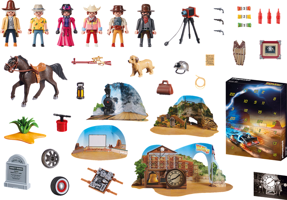 Playmobil® Back to the Future Advent Calendar - Back to the Future III components