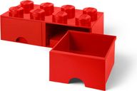 8-stud Bright Red Storage Brick Drawer komponenten