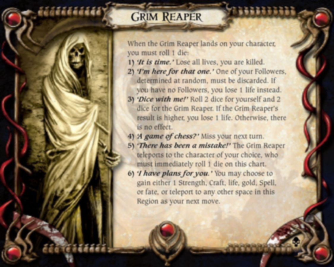 Talisman (Revised 4th Edition): The Reaper Expansion kaart