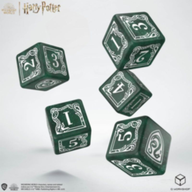 Harry Potter. Slytherin Modern Dice Set - Green