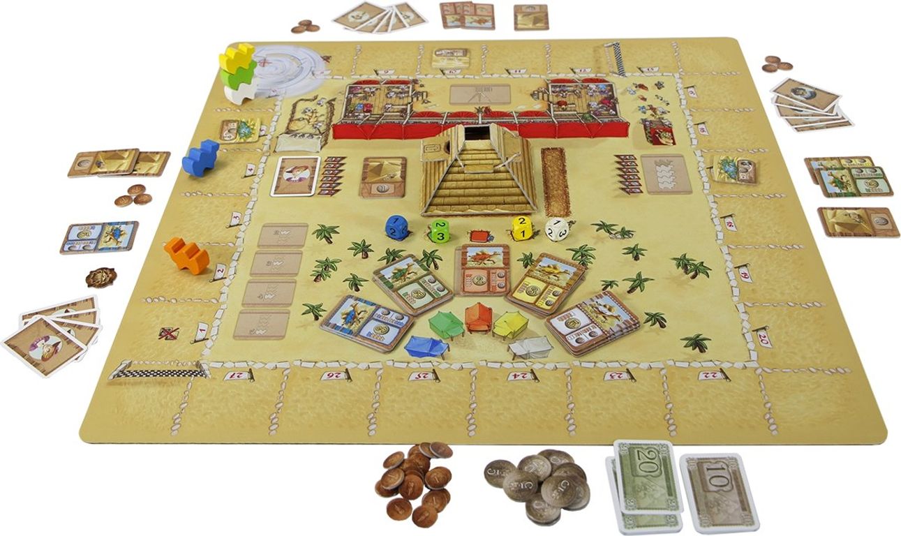 Camel Up playmat: Grandprix of the Sahara gameplay