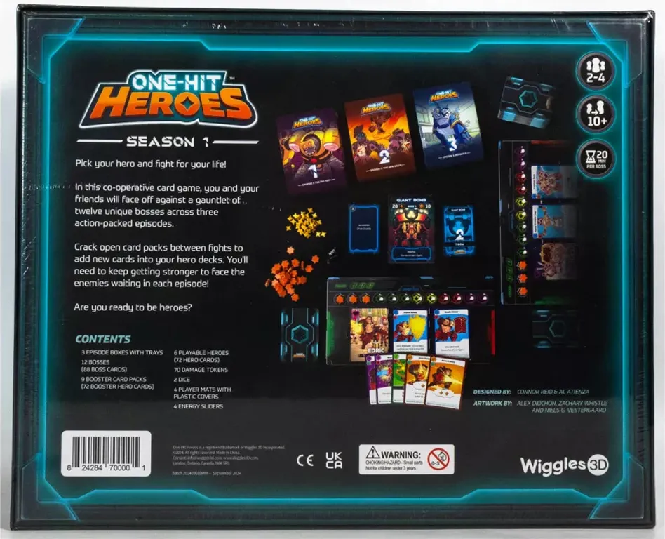 One-Hit Heroes back of the box