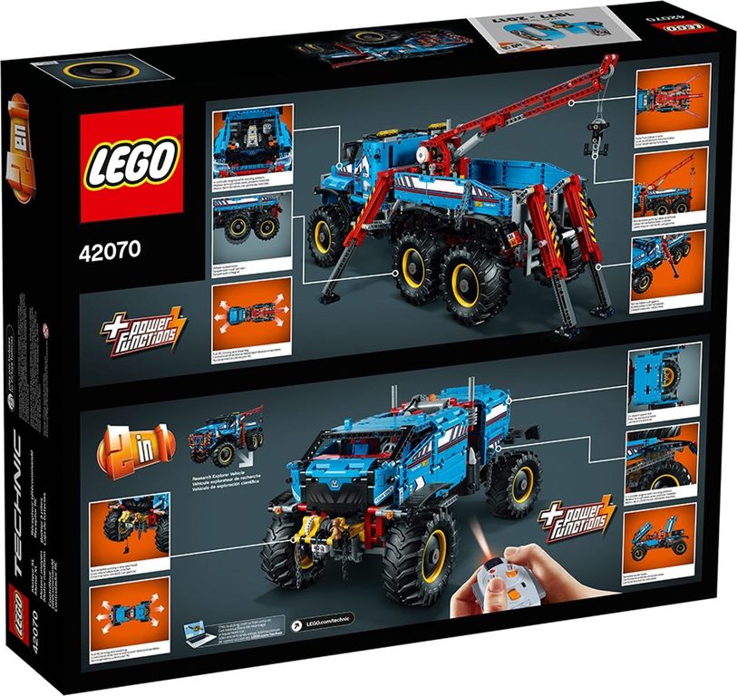 LEGO® Technic 6x6 allterrain-sleepwagen achterkant van de doos