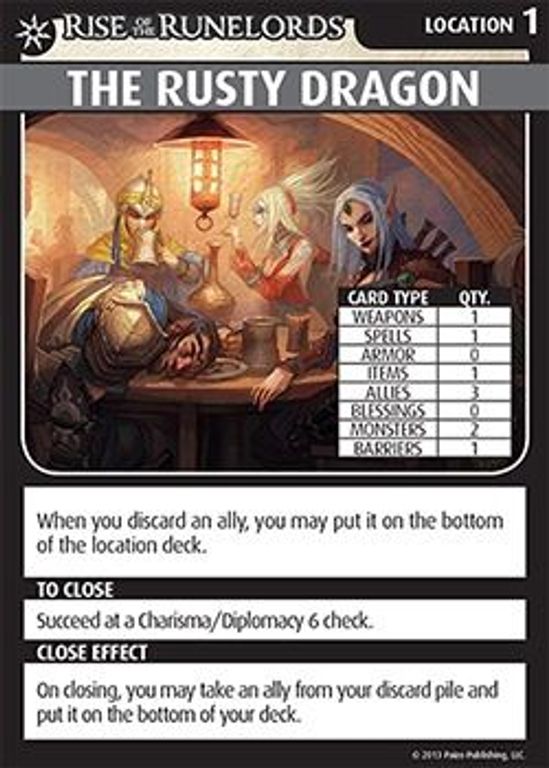 Pathfinder: Rise of the Runelords Base Set cards