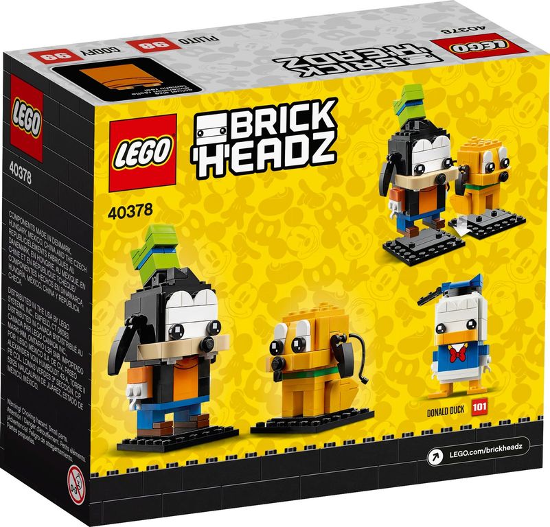 LEGO® BrickHeadz™ Goofy & Pluto back of the box