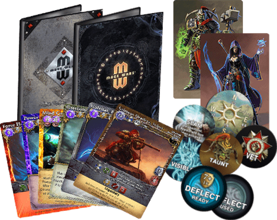 Mage Wars Arena: Forcemaster vs Warlord Expansion Set partes