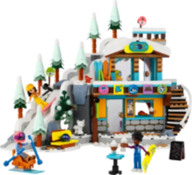 LEGO® Friends Pista de Esquí y Cafetería jugabilidad