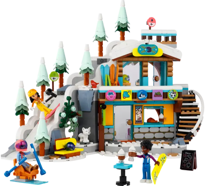 LEGO® Friends Vakantie skipiste en café speelwijze