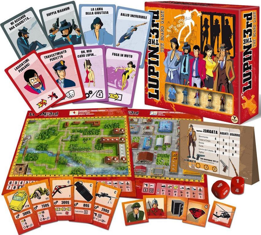 Lupin the Third - The Boardgame components