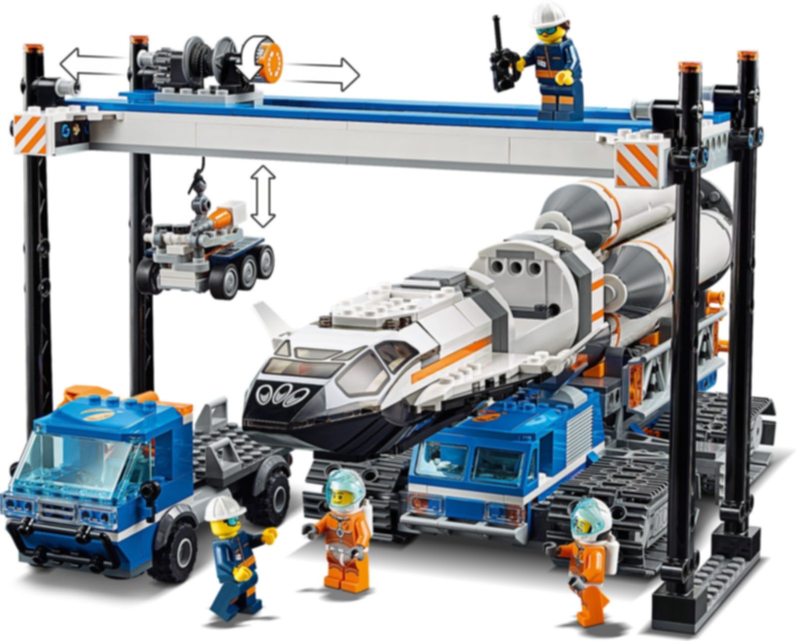 LEGO® City Ensamblaje y Transporte del Cohete jugabilidad
