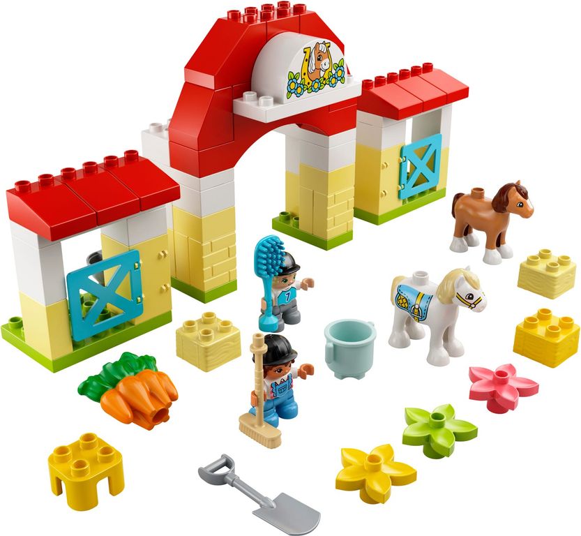 LEGO® DUPLO® Paardenstal en pony's verzorgen componenten